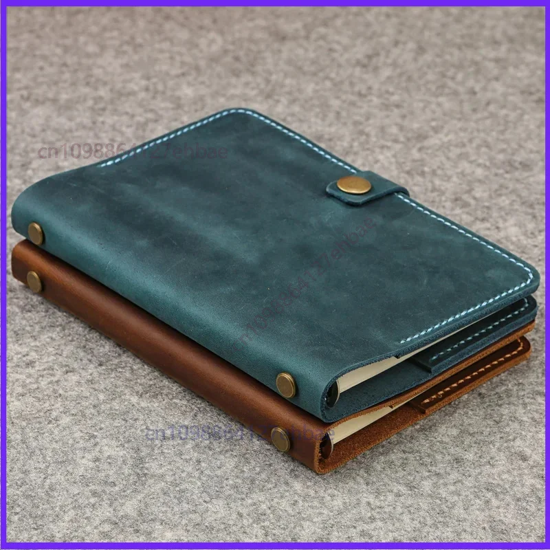 Изготовленный на заказ кожаный многоразовый планировщик, переплет, многоразовый дневник, альбом для рисования, бесплатная гравировка, A5, A6, 6 колец, V06-LA56