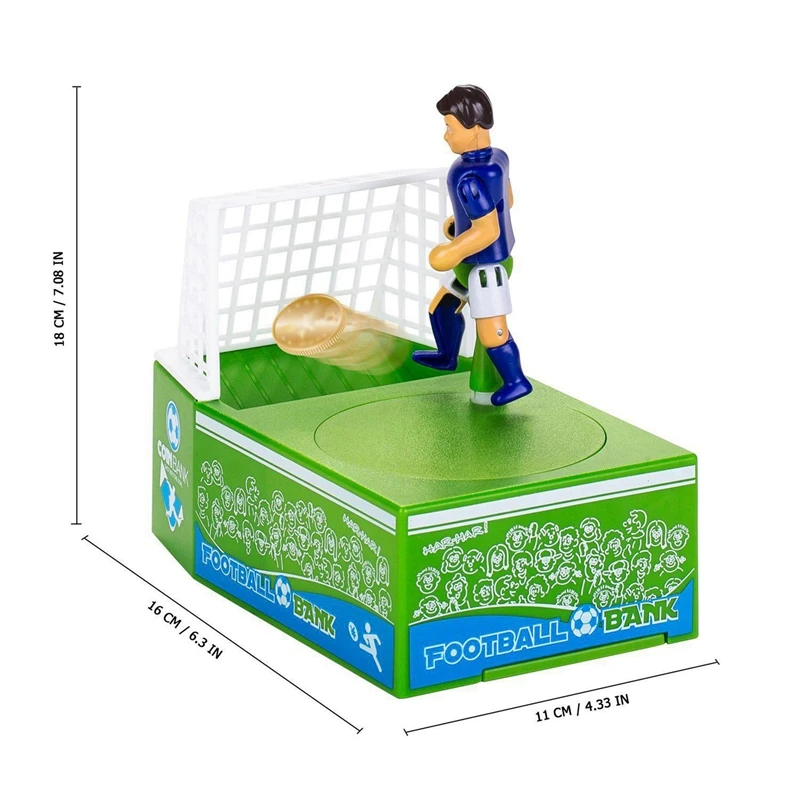 2X Novelty Gift Cartoon Football Savings Pot Electric Piggy Bank Soccer Player Goal Bank Football Piggy Bank Money Box