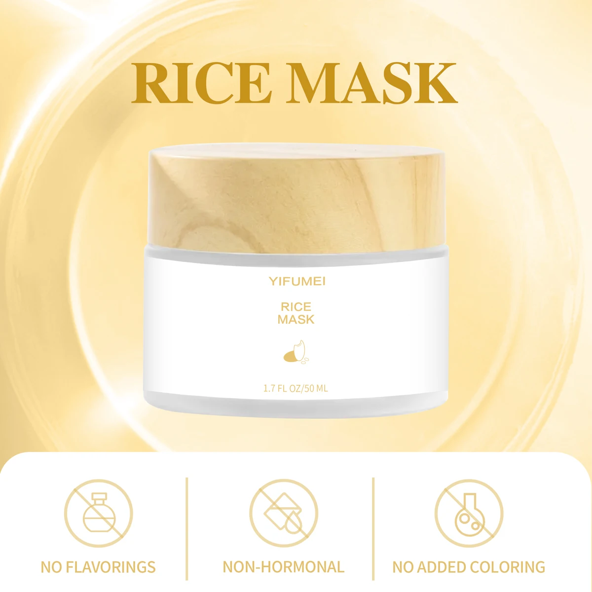 YIFUMEI Rice Mask Replenishment Moisturizing Fade Dark Spot Repair Sensitive Skin Shrink Pore Hydrating Mask Korean Skin Care