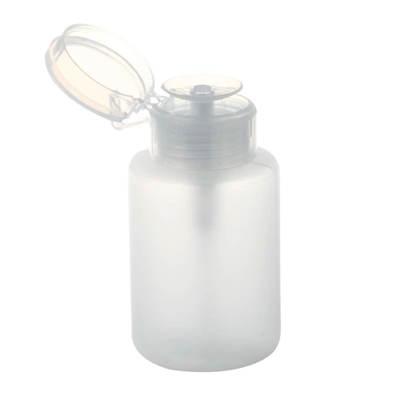 2X 150Ml Nail Art Makeup Polish Plastic Pump Dispenser Bottle Remover White