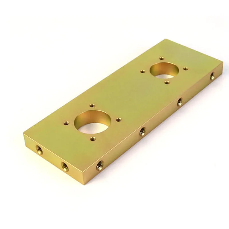 CNC Machining Service CNC Milling Sandblasted Alodine Aluminum 6061 Gold Chromate Conversion Coating Helical Coil Plate