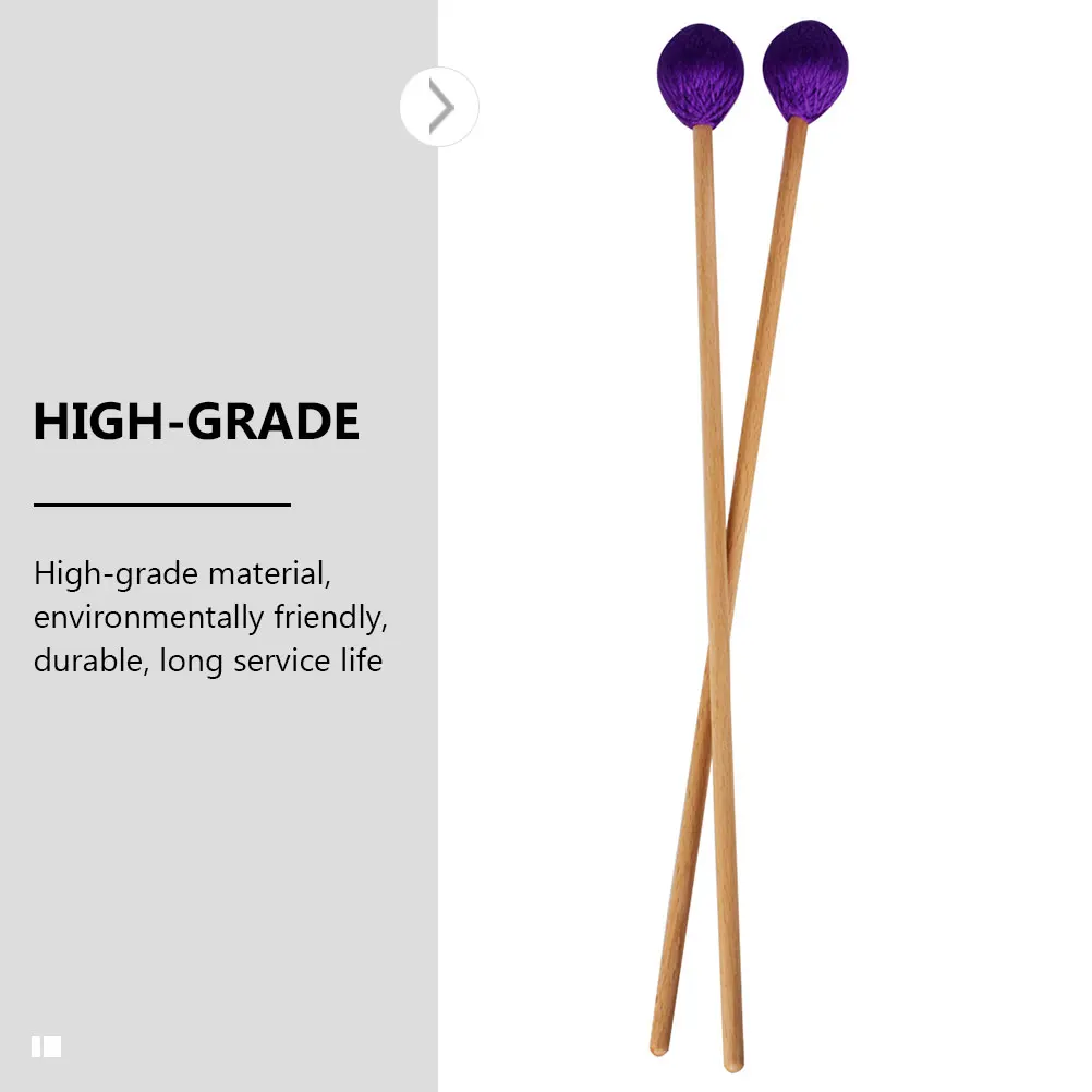 

2 Pcs Marimba Hammer Xylophone Sticks Percussion Electronic Mallets Instrument Green Piano for Baby