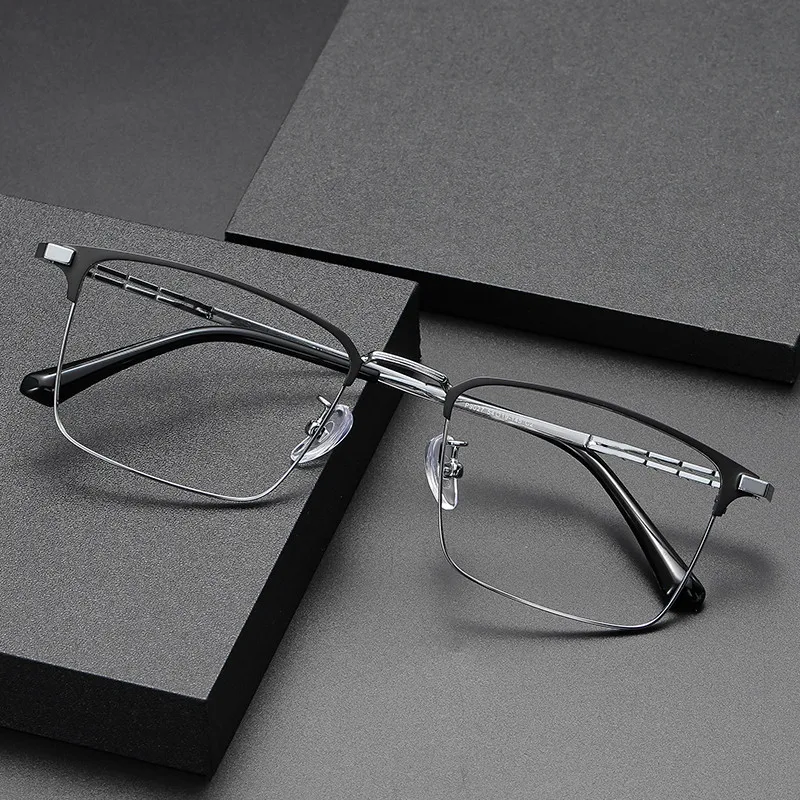 

Business Titanium Photochromic Glasses for Men Anti Blue Light Ultra-Light Eyewear Myopia Prescription Optical Eyeglass Frame