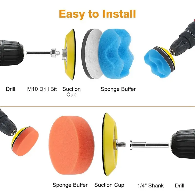 BHBD-266 PCS 3 Inch Sanding Disc Drill Polishing Kit, 60-10000 Grits Sandpaper Buffing Pads With Hook And Loop Sanding Discs
