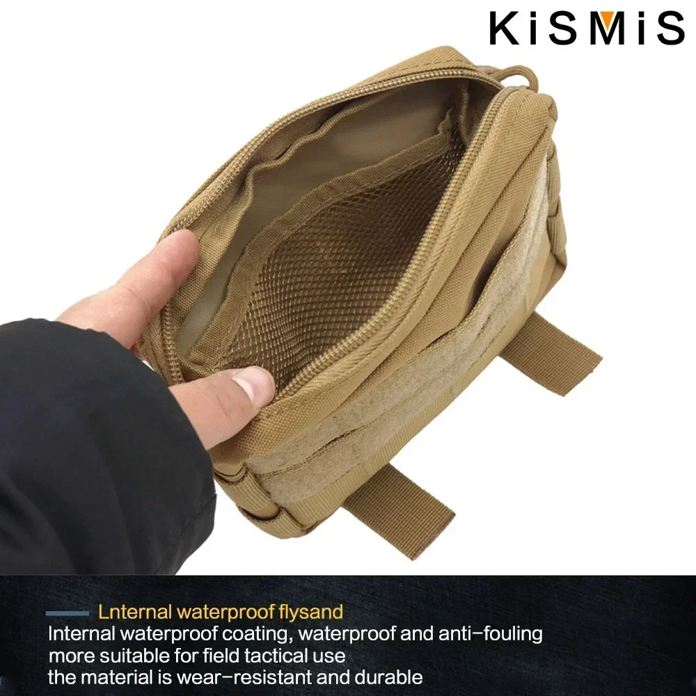 KISMIS Outdoor EDC Carry Tool Waist Bag Molle Vest Tactical Accessory Bag Medical First Aid Bag Hunting Bag Survival Equipment