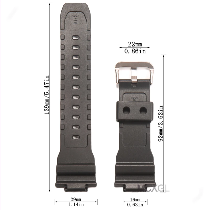 Resin Replacement Strap Suitable for Casio 10330771 GW-7900 GW-7900B G-7900 GR-7900 Watchband Men\'s Waterproof 16mm Accessories