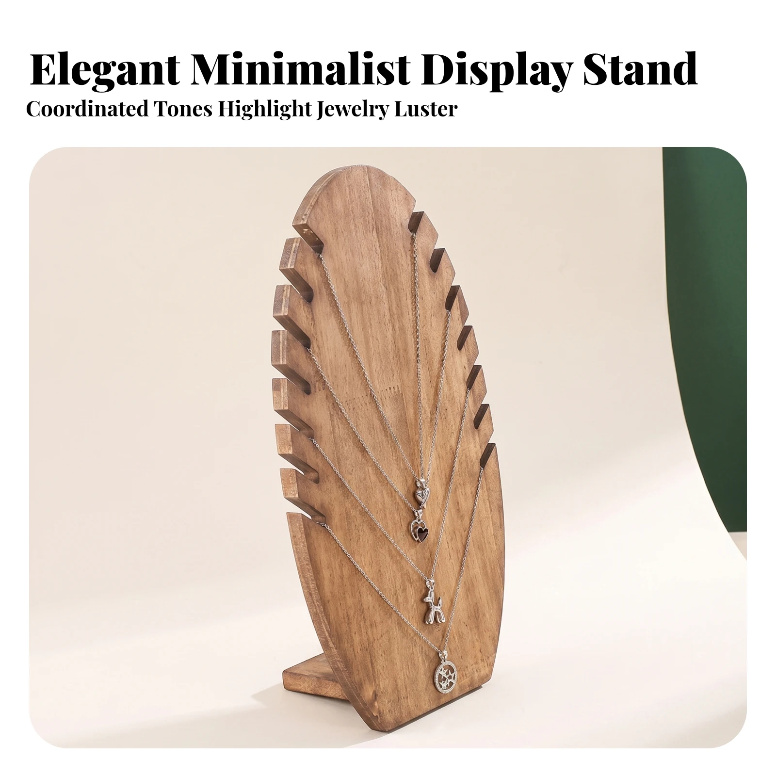 

Flame Shaped Jewelry Stand Slotted Wood Necklace Holder Necklace Holder Upright Chain Display Stand Unfinished