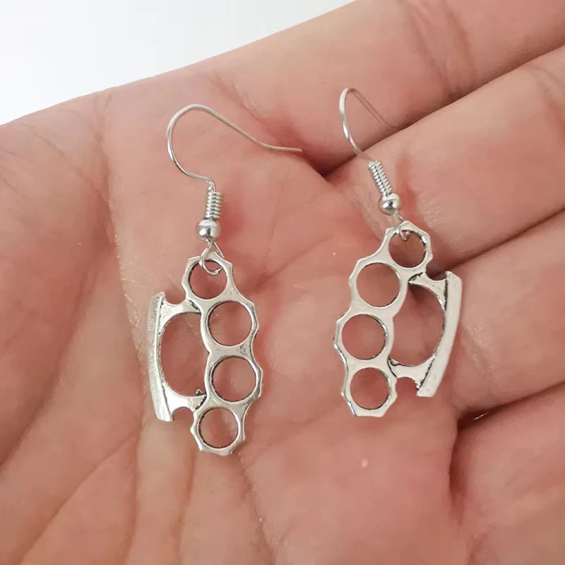 Neue Tiger-Finger-Messingknöchel-Anhänger-Halskette für Damen und Herren, Ohrringe, Schlüsselanhänger, Sommer-Gothic-Schmuck-Accessoires, Geschenke