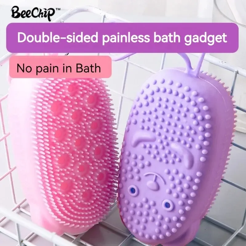 

2PCS Silicone Bubble Brush Exfoliating Dry Skin Body Massage Cleaning Tool Double-Sided Silicone Scrubber Brush For Bath