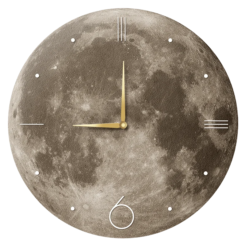 

Physical painting Round moon with clock Clock porch painting Aisle corridor Living room hanging painting Dining room decorative