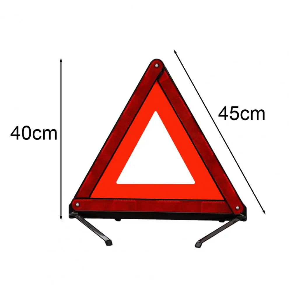 45*40cm Reflective Vehicle Tripod Emergency Folding Warning Triangle Stand Length Night Visibility Stable Metal Vehicle Bracket