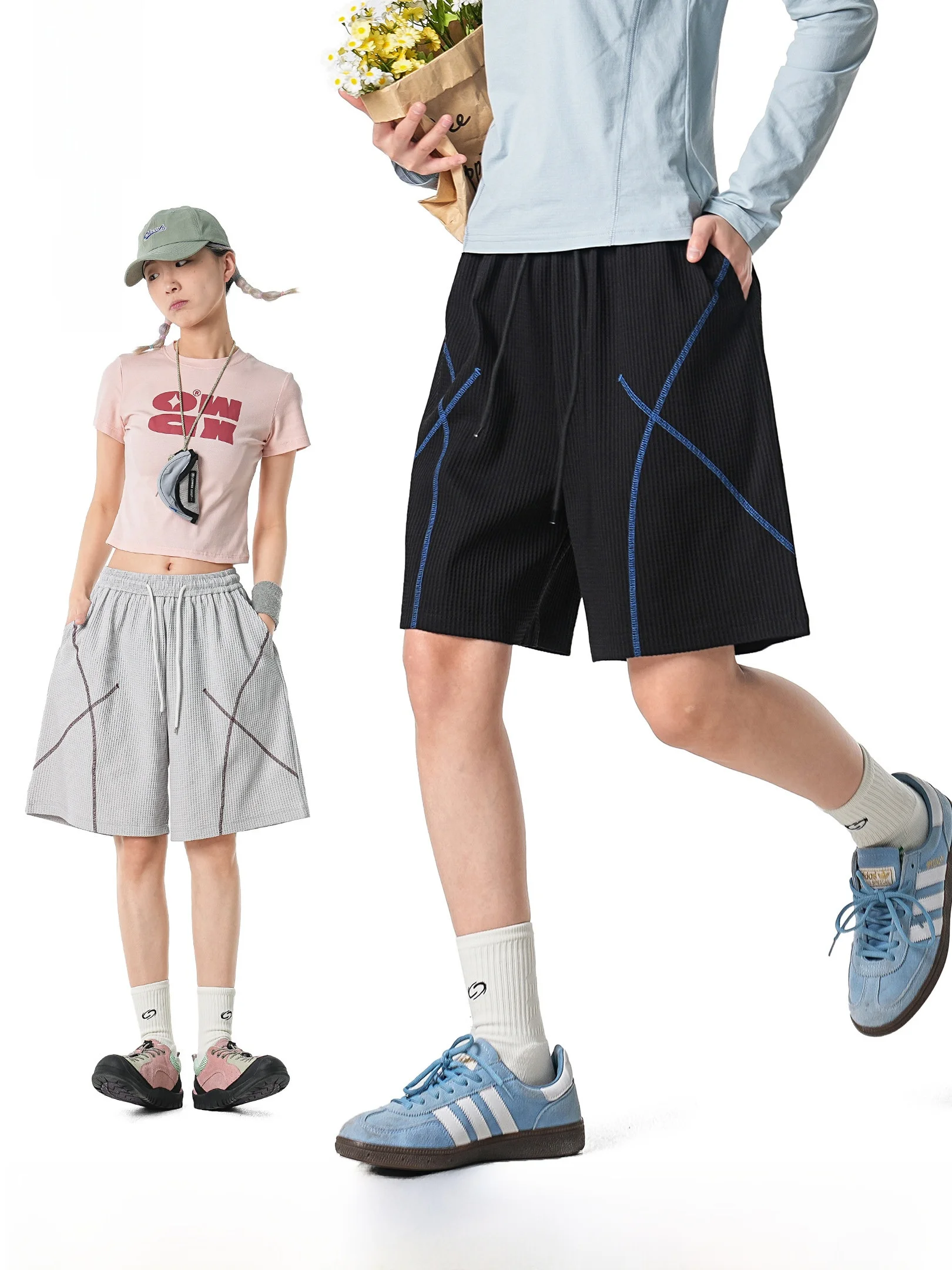 

Спортивные брюки для активного отдыха, повседневные прямые брюки длиной до колена, пляжные брюки свободного кроя, летние брюки для отдыха для женщин