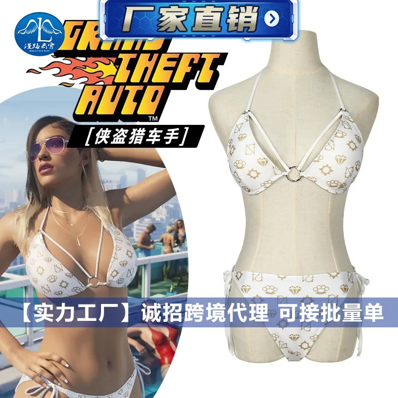 Long Road Yunxiao GTA Grand Theft Auto Lucia NPC Swimsuit Cosplay Full Set Game Same Style cosplay