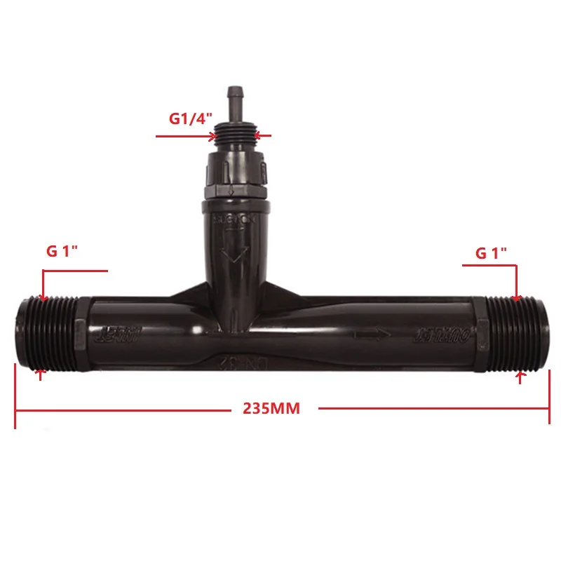 1' PVDF Ozone Injector,Ozone Venturi Injector,Ozone Generator Gas Mixing Parts