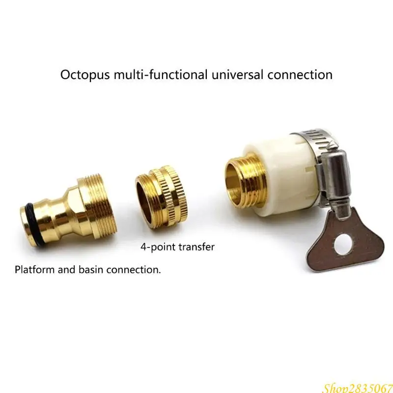 

и 3/4 дюйма 2-в-1 Универсальный женский адаптер для смесителя, латунный кран для шланга, быстрый соединитель для садового