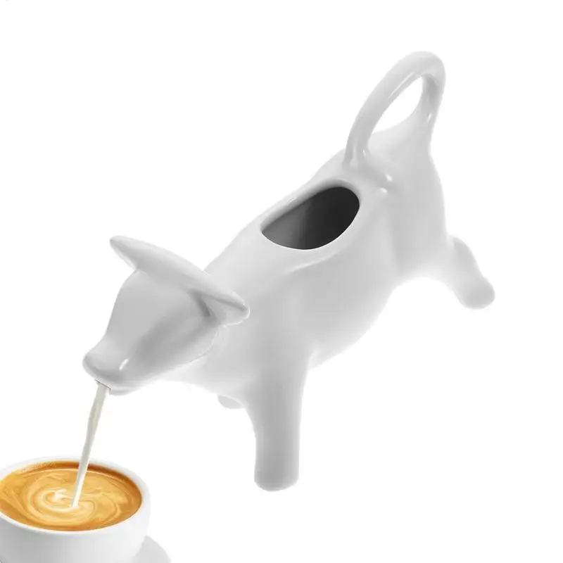 Pitcher Milk Creamer Ceramic Jug Cow Coffee Cup Sauce Gravy Dispenser Pourer Frothing Mini Container Serving Boat Frother