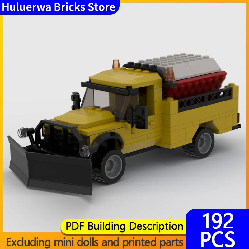 

Модель городской автомобиль MOC, строительные кирпичи, специальный автомобиль для удаления снега, модульная технология, детские праздничные подарки, сборные игрушки, костюм