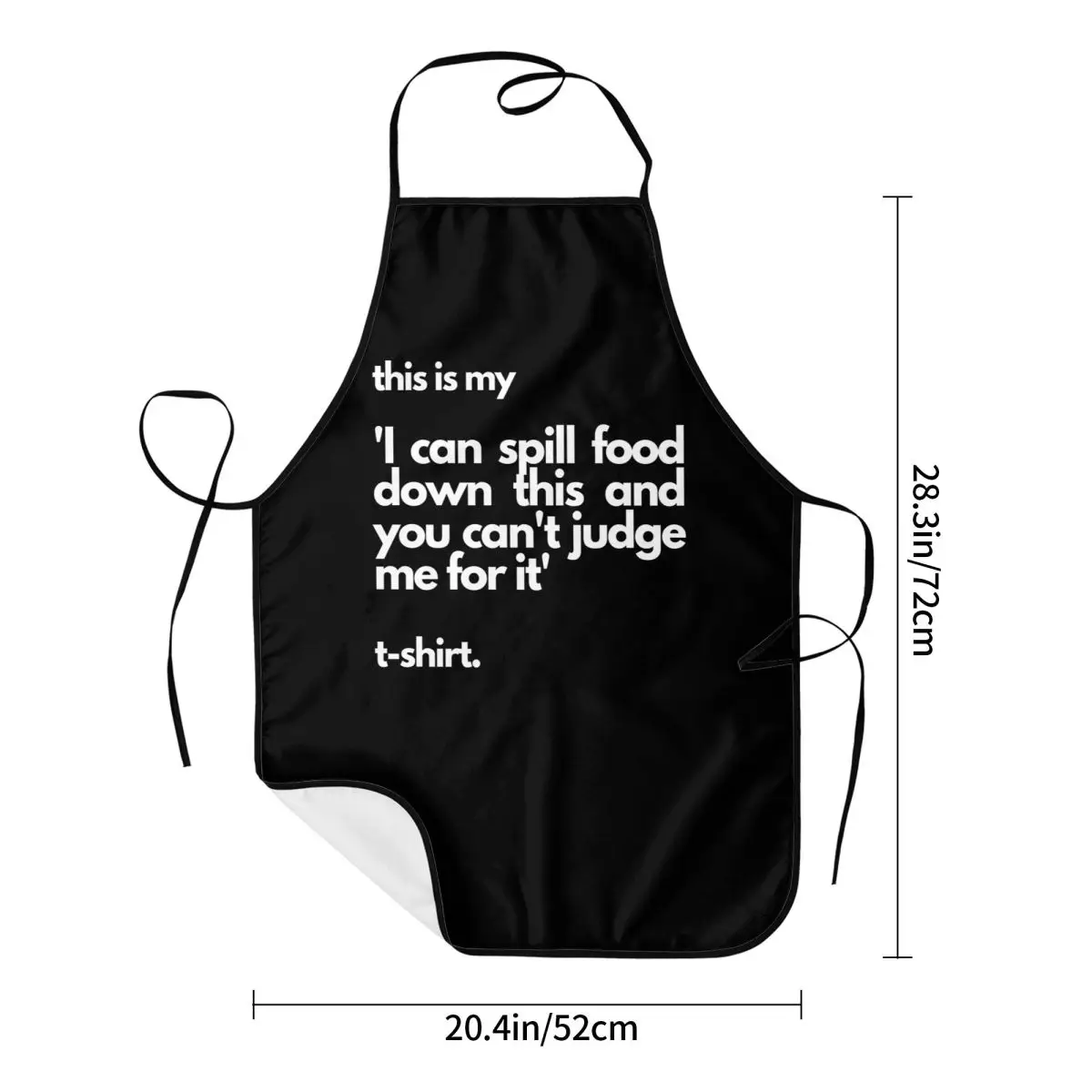 Messy Eater 'I Can Spill Food Down This' Aprons Chef Cooking Baking Tablier Bib Kitchen Cleaning Pinafore for Women Men