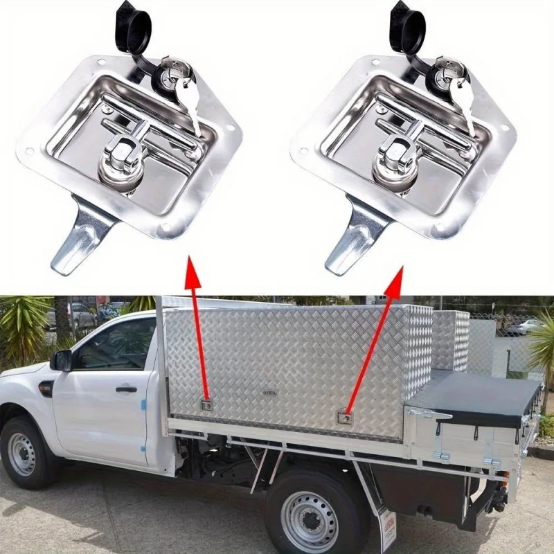 

Ящик для инструментов для грузовика, скрытый замок, поворотный замок из нержавеющей стали, замок для ящика для бака, контейнер, замок для двери шкафа прицепа, замокTType