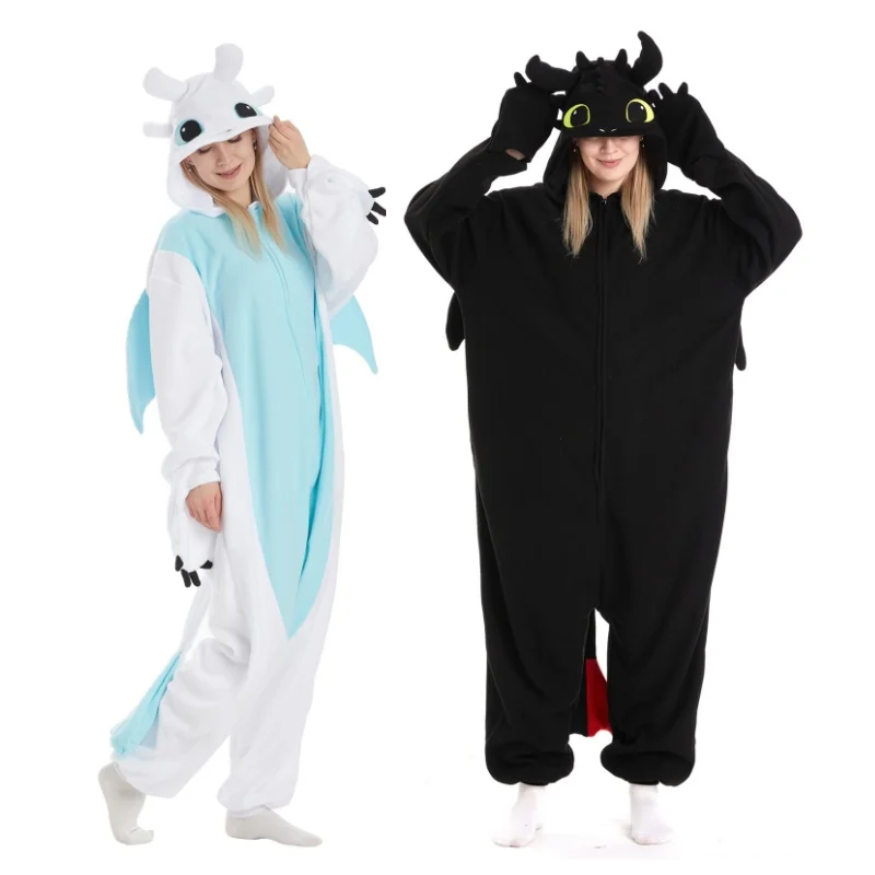 Toothless Dragon Onesie Pajamas for Adult Jumpsuit Animal Pijamas How to Train Pyjama Unisex Homewear Cosplay Party Costumes