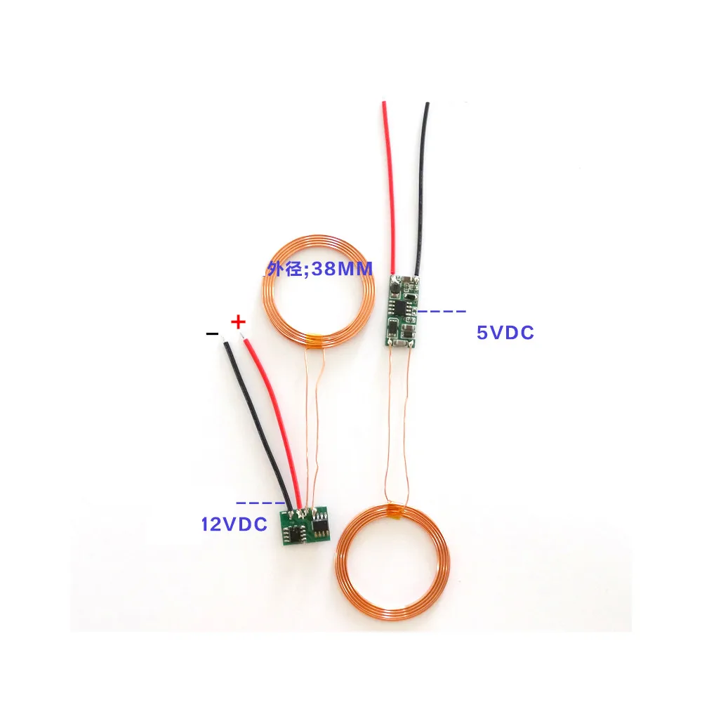 Imagem -05 - Indução Transmissor e Receptor Eletrônica Carregador Módulo de Carregamento sem Fio Power Supply Coil dc 5v