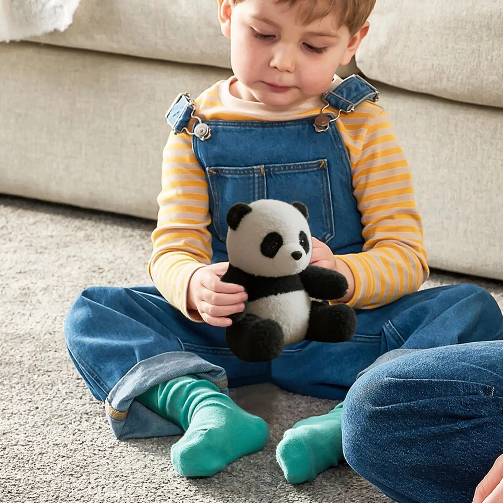 

Мягкая реалистичная кукла панда с мягкими животными для эмоционального комфорта, поддержка стресса, студенческая психология, классная комната