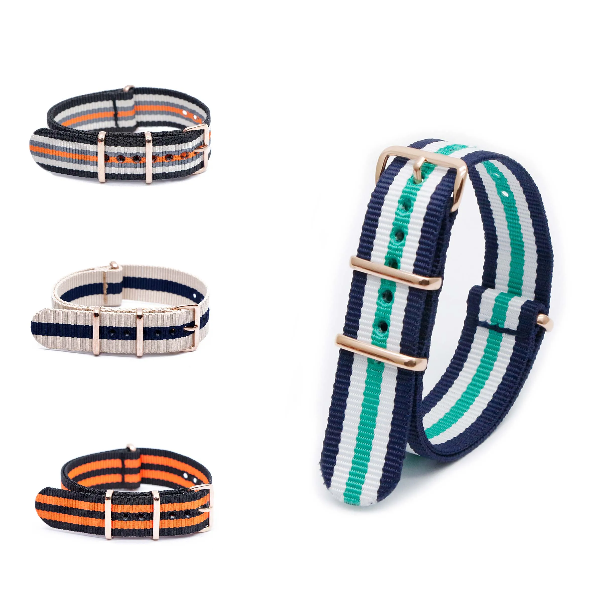 عالية الجودة ارتفع الذهب حزام ساعة نيلون ل سواتش الرياضة سوار معدني للطي مشبك معصمه ملحق 18 مللي متر 20 مللي متر 22 مللي متر 24 مللي متر