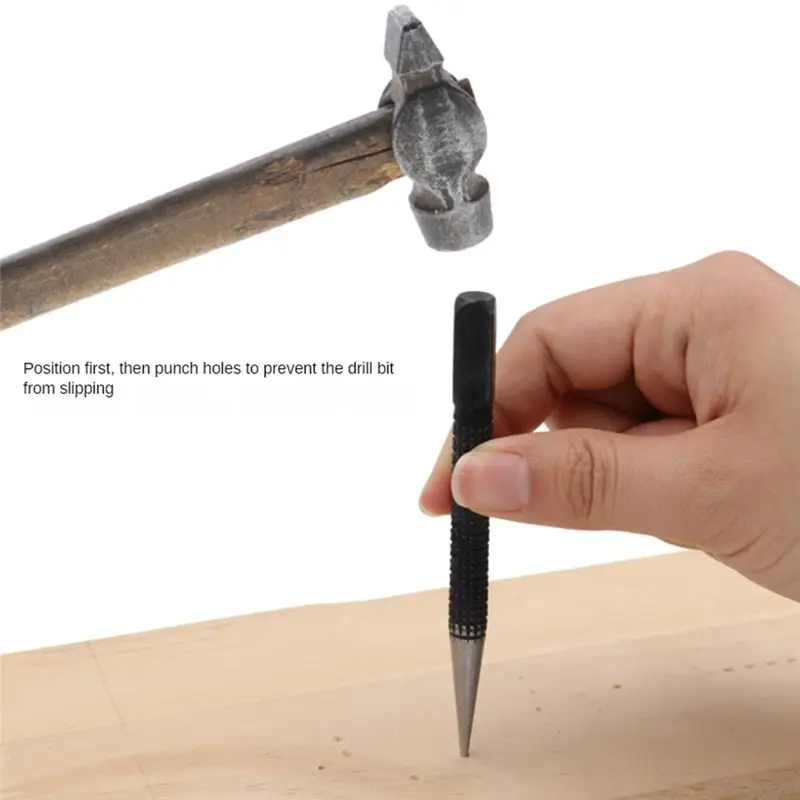 AA05 3 قطعة مركز لكمة تحديد المواقع لكمة الحفر المثبت الأسود أسطواني مسمار لكمة دبوس أداة قطع الغيار 1.5 مللي متر/2 مللي متر/3 مللي متر