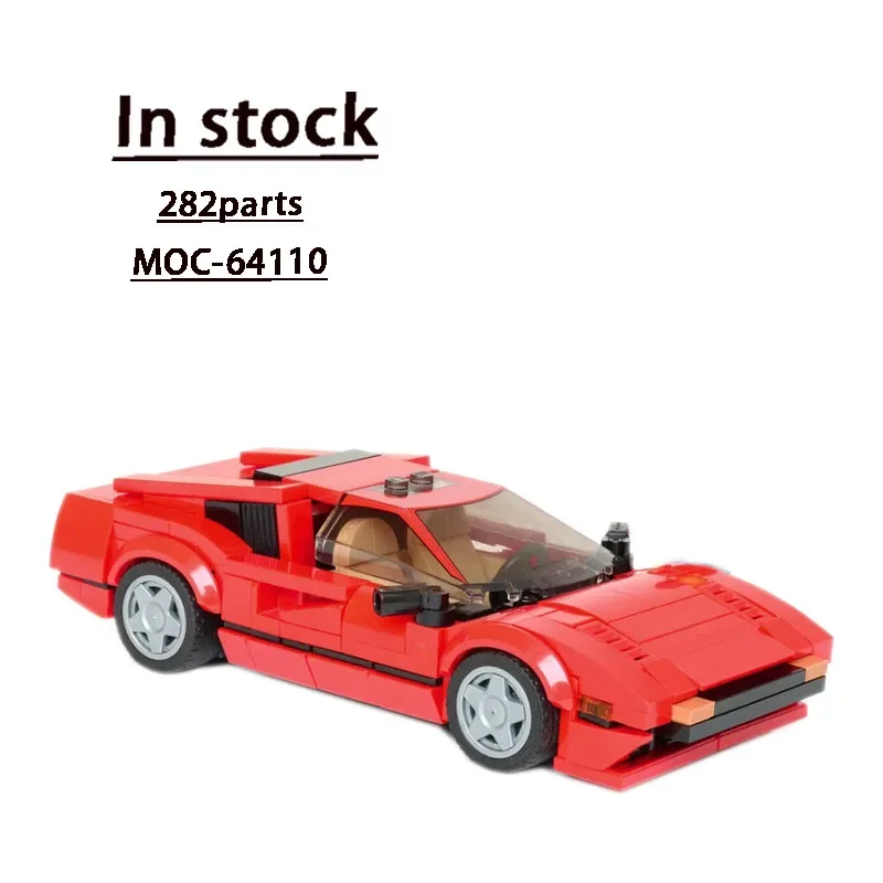 MOC-64110 Red New Classic Smile Car importer nights Model • 282 Parts MOC Creative Boy Kids Birthday importer décennie ks Toy Gift