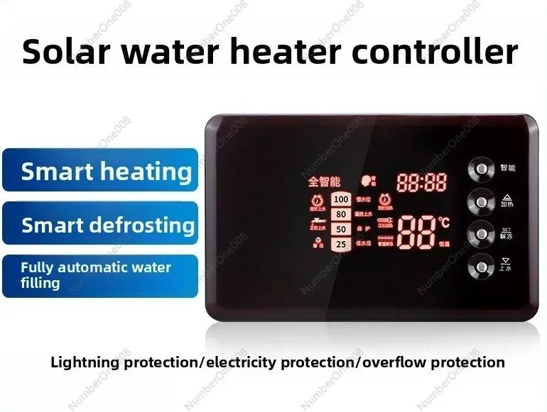 Solar Heater Controller With Digital Display, Auto Water Level & Temperature Control Panel