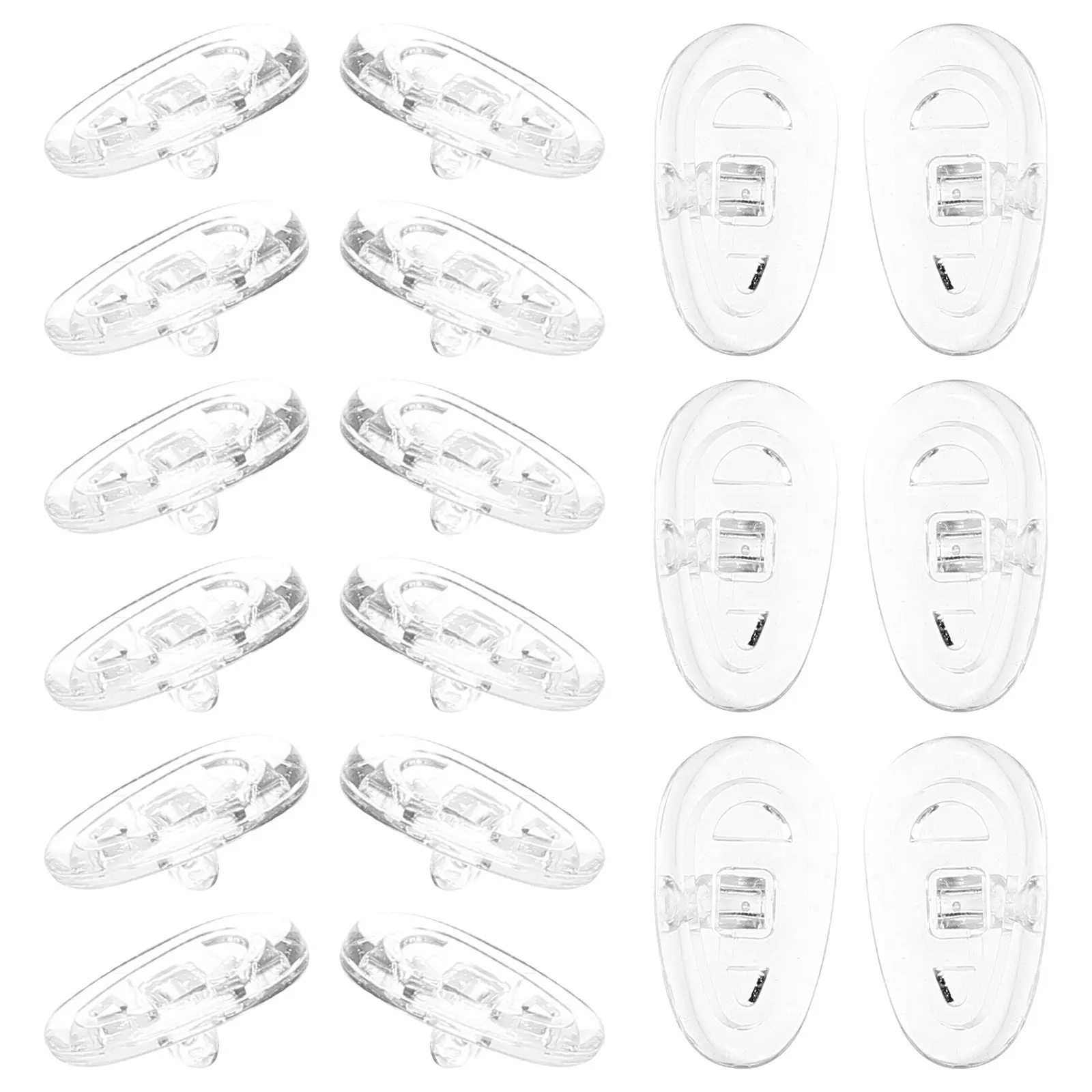 

20Pairs Flexible Silicone Nose Pads for Glasses Comfort Fit Anti Slip Nose Pads Replacement Kit for Optical Sunglasses Safety