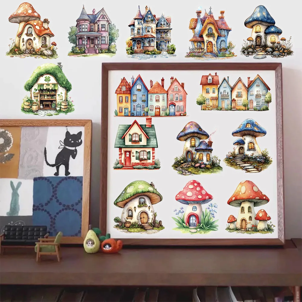 50 قطعة منزل خرافة إبداعية كارتون PET مادة شفافة ملصقات ديكور كوب ماء دفتر جراب هاتف ملصقات صناعة يدوية #6