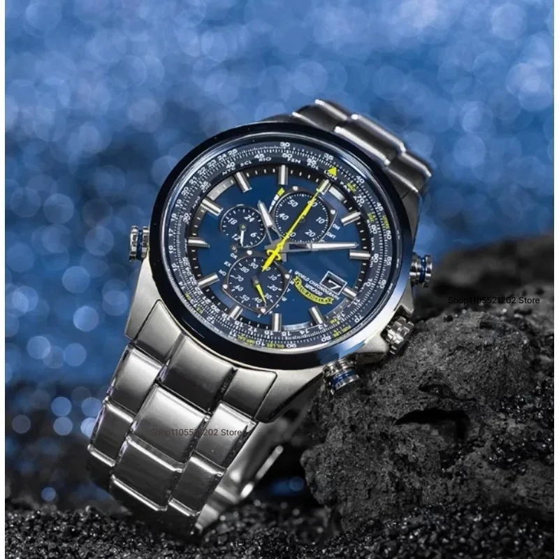 New Men's Luxury Quartz Sports Wrist Watch Stainless Steel Blue Dial Ideal Halloween & Christmas Holiday Gift image 5