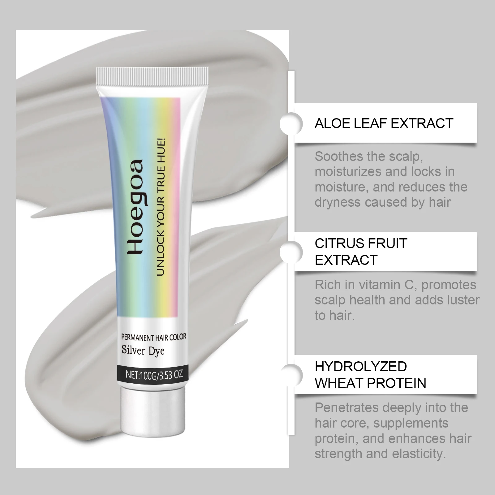 كريم صبغ الشعر الرمادي من هوجوا - رطوبة وتغذية تدوم طويلاً بمكونات نباتية #6