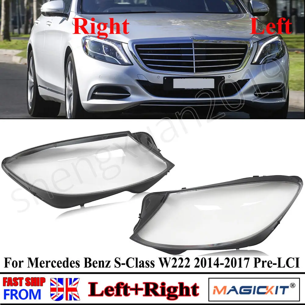 

For Mercedes Benz W222 S-Class Car Lights Cover S350 S500 2014 2015 2016 2017 Headlamp Lampshade Headlight Lens Cover Shell