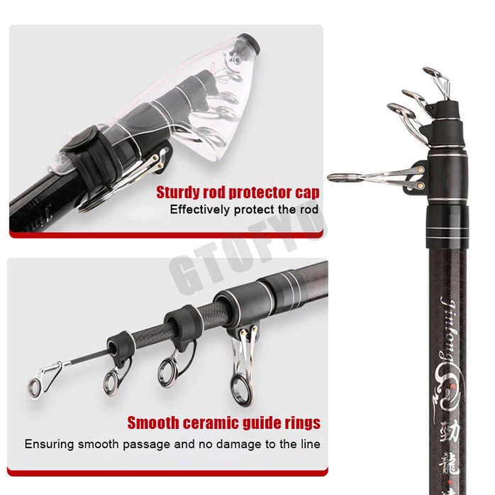 Caña Telescópica de Carbono para Surfcasting y Baitcasting - imagen 3