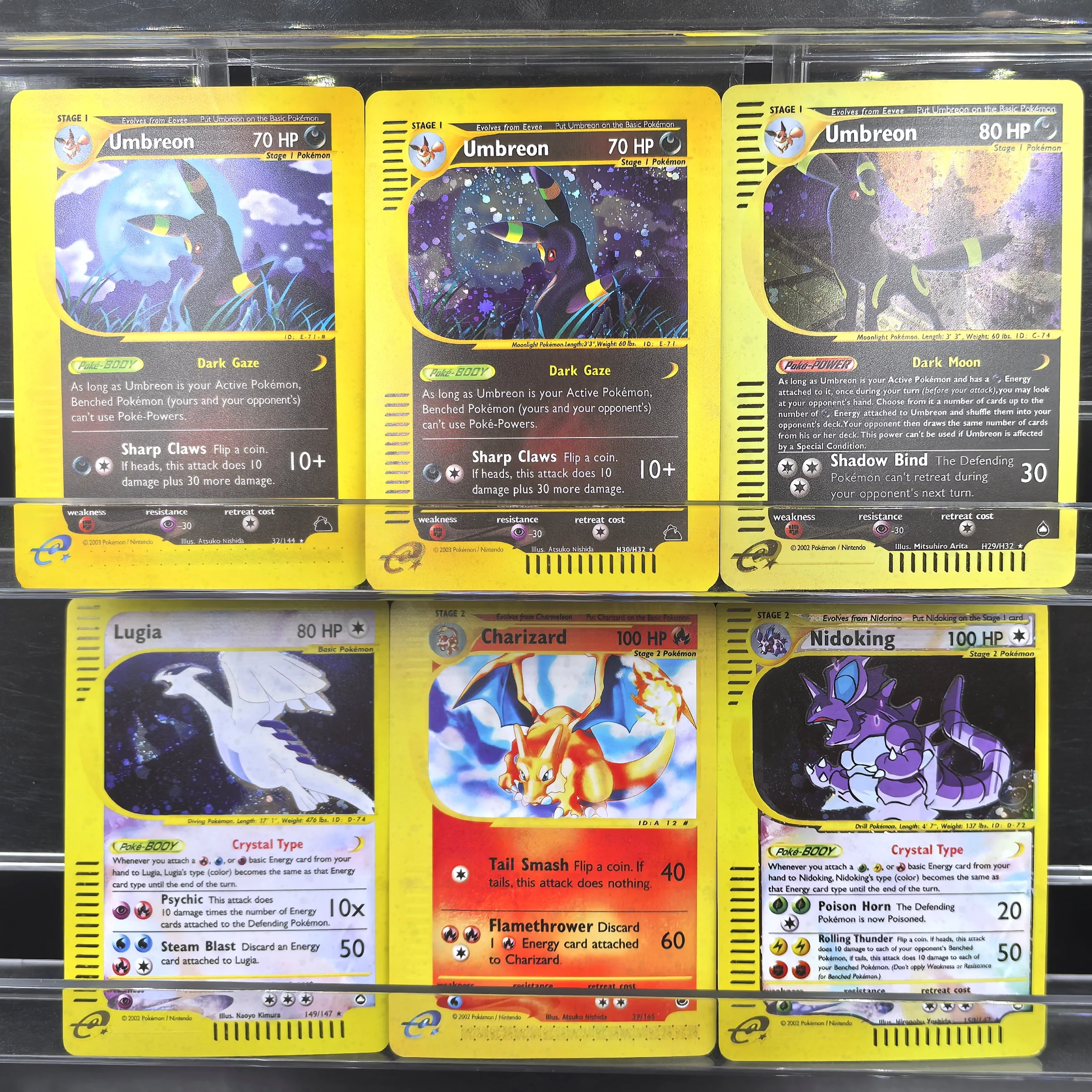 

Английские коллекционные карты Pokemon TCG Lugia Nidoking Umbreon Charizard EX, самодельная одиночная карта, классическая игра, аниме-карта, подарочные игрушки