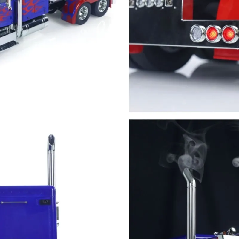 รถบรรทุกของเล่นบังคับวิทยุ 56344 1/14 RC แบบ 6x4 พร้อมระบบเสียงจำลอง แสงไฟ และระบบควัน