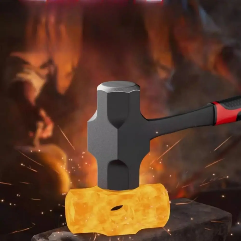 

Heavy-Duty Octagonal Hammer High-carbon Steel Shock-absorbing Solid Hammer Non-slip Handle Durable Wall Smashing Sledgehammer