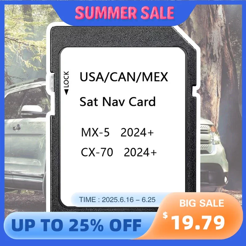 

2024 Version USA/CAN/MEX Maps Connect 1 system Navigation SD Card North America GPS 16GB for Mazda CX-70 MX-5 Car Sat Nav Update