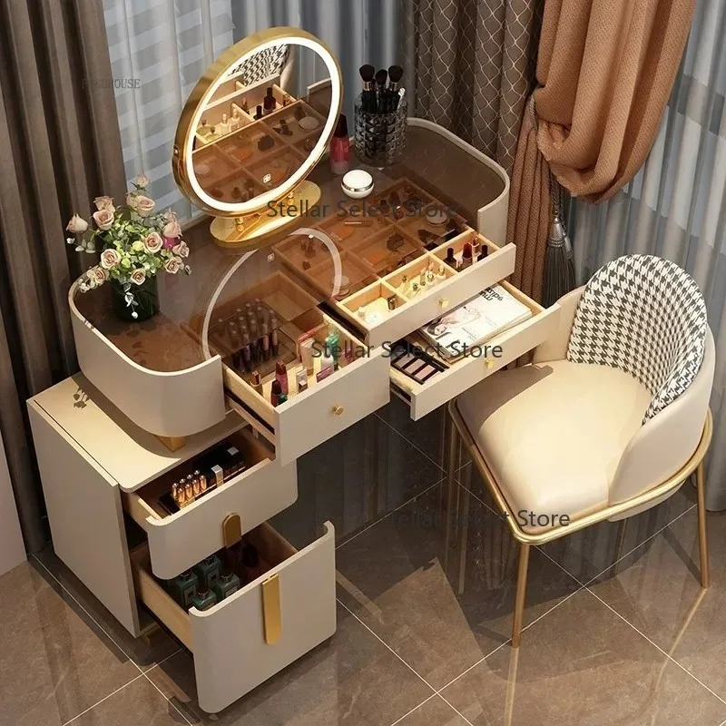 European Designer Makeup Vanities Home Dressers Vanity  Dressing Tables Living Room Storage Cabinets for Bedroom Furniture