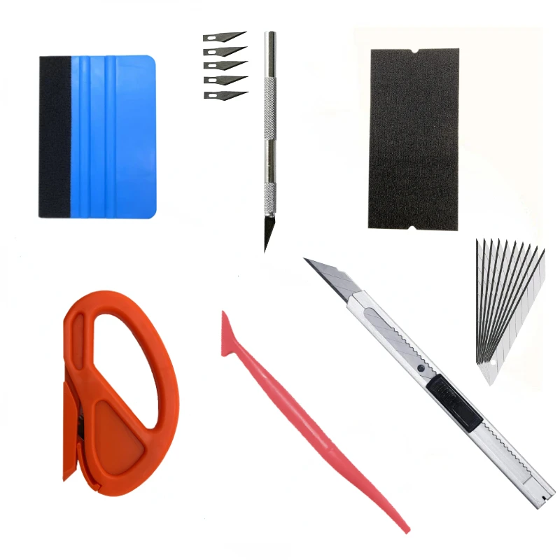 Tint Car Kits For Film Installation, Include Vinyl Cutting Tool, Wrapping Stick Squeegee Weeding Knife And Utility Knife…