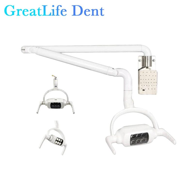 

GreatLife Dent 6 шт. настенный светодиодный стоматологический светильник, оральная лампа для отбеливания зубов, инструмент для мобильной клиники, стоматологическое оборудование, поставки