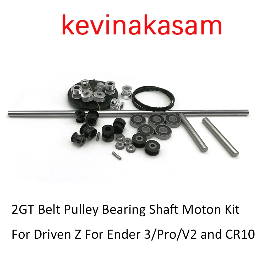 2GT Timing Pulley Bearing Drive Kevinakasam GT2 Sport Kit For Driven Z of End 3/Pro/V2 CR10 i3 Creativity 3D Printer