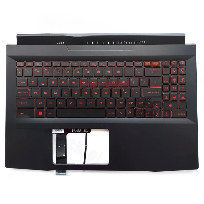 New For MSI Katana GF66 MS-1581 MS-1582 Upper Case Palmrest Red Backlit Keyboard