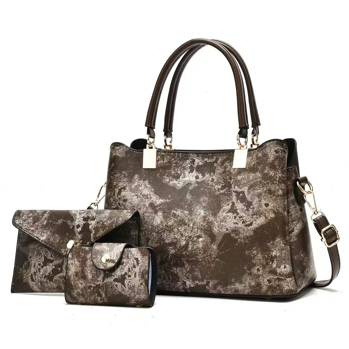 3 قطعة/المجموعة 2025 التعادل صبغ المرأة حقيبة تسوق سفر حقائب التنقل حقيبة يد سعة كبيرة خفيفة الوزن حقيبة التخزين