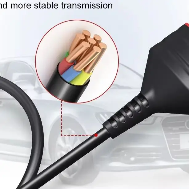 16 Pin OBD2 Extension Cable for ThinkDiag – Male to Female Diagnostic Extender Adapter, Universal Car Scanner Cord