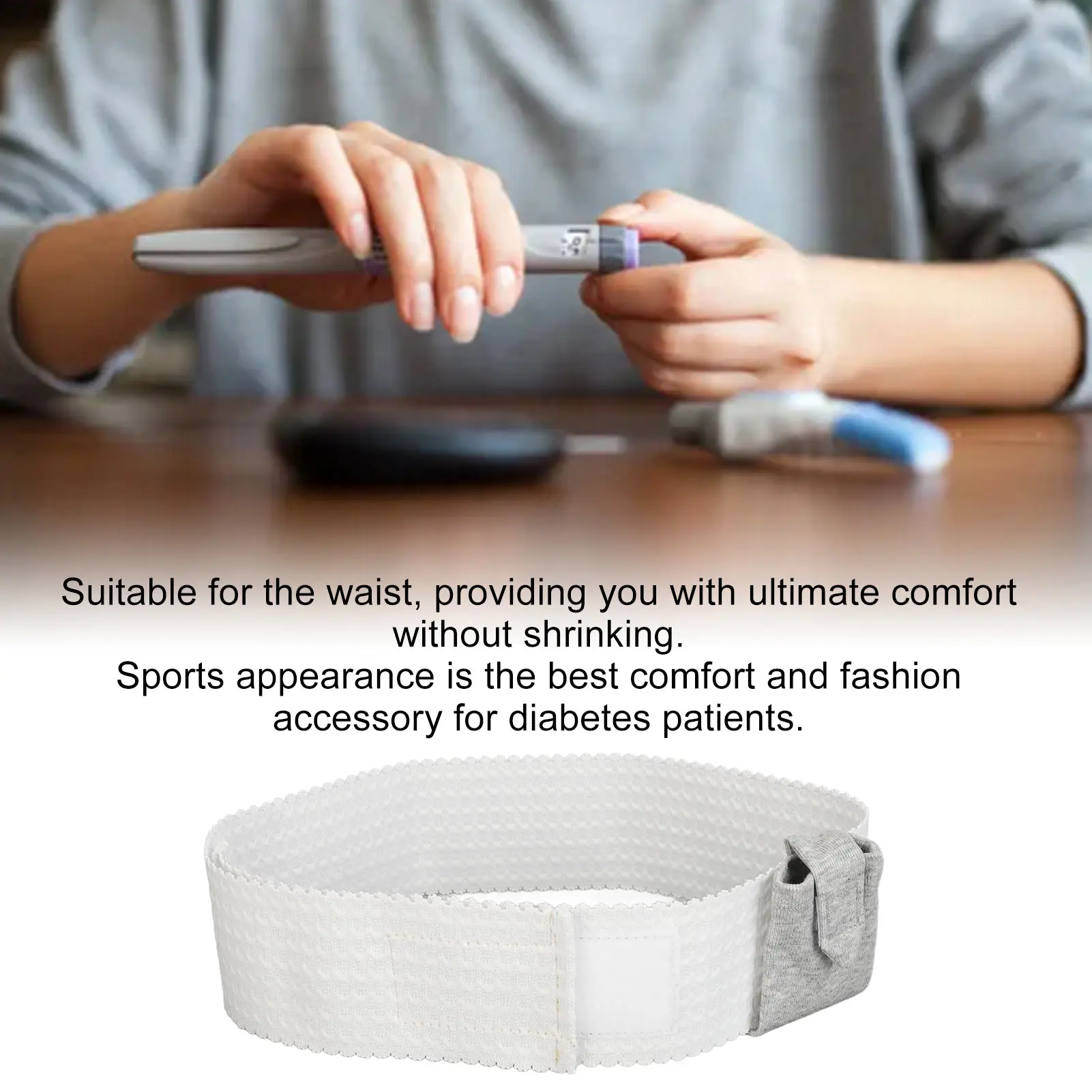 Insulin Pump Holder Sweat Absoption Breathable Elastic Fabric Insulin Pump Belt for CGM Equipment Insulin Pump Waist Belt