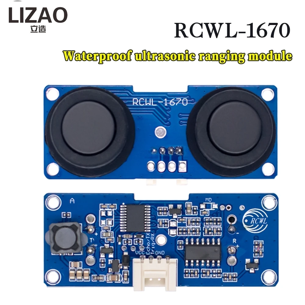 RCWL-1670 Waterproof Ultrasonic Ranging Module, Transceiver Split Design, 2cm-400cm Range, DC3-5V for Water Level Measurement