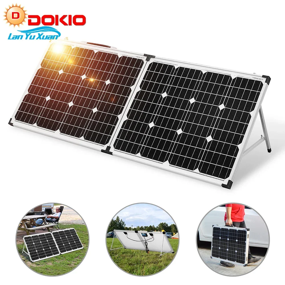 100W (2Pcs X 50W) Foldable Solar Panel China Pannello e USB Controller  Battery Cell/Module/System Charger